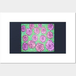 Preppy Rose Garden Print Posters and Art